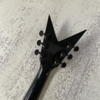Was.Bu.n Brand Black Electric Guitar Mahogany Body Rosewood Fretboard HH Pickup Gray Binding Blank Inlay Black Bridge Tremolo