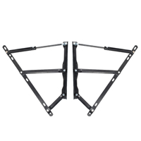 Mécanisme de levage de lit de rangement, support de charnière, ressort à gaz hydraulique, métal noir mat, revêtement en poudre, charnière de meuble moderne