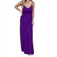 Nouvelles Arrivées Élégantes pour Femmes Grandes Tailles : Robe Crayon Sans Manches en Coton Doux Uni, Infroissable, Longueur Ras du Sol, Décontractée, Respirante et Naturelle