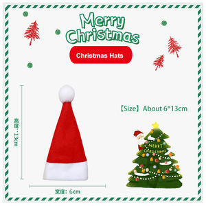Wholesale Manufacturer Red Wine Bottle Cap Mini <strong>Christmas</strong> Hat Plush Material Eco-friendly Tableware Knives Forks Set <strong>Christmas</strong> - Product Image 6