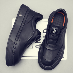 White Pu <b>Platform</b> Sneakers Round Toe Lace-Up Cushioned EVA Midsole Rubber Outsole All Seasons - Product Image 6