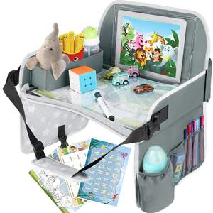 Plateau de voyage pour enfants, plateau d'activités pour siège auto, plateau à collations et à jeux pour enfants ou tout-petits, organiseur de bureau amusant pour enfants - Product Image 1