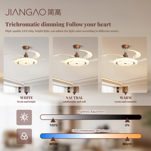 <span class=keywords><strong>Ventilateur</strong></span> <span class=keywords><strong>de</strong></span> <span class=keywords><strong>plafond</strong></span> rétractable en noyer avec éclairage, design à double fixation, <span class=keywords><strong>abat</strong></span>-<span class=keywords><strong>jour</strong></span> nuage, facile à nettoyer <span class=keywords><strong>pour</strong></span> gîtes, hôtels et espaces commerciaux - Product Image 3