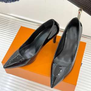 Zapatos de Mujer de Lujo, Sandalias de Tacón con Punta en Pico, de Charol, Diseño de Moda, Zapatos Formales de Negocios, Zapatos de Vestir para Fiestas al Aire Libre - Product Image 2