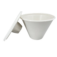 Pot de pépinière compostable respectueux de l'environnement Pots de plantes Bio dégradable canne à sucre Bagasse pépinière bassin tasse avec trou
