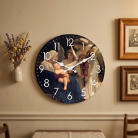 Jam Dinding Analog Quartz MDF Custom dengan Gambar Pribadi, Foto Kustom, Bertenaga Baterai, Dekorasi Ruang Tamu, Still Life