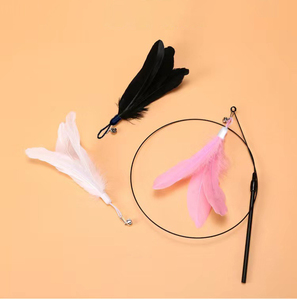 0.8m di lunghezza retrattile divertente asta di <span class=keywords><strong>gatto</strong></span> stile semplice <span class=keywords><strong>gatto</strong></span> piuma giocattolo per la pesca potente ventosa bastone campanella di piume giocattoli per gatti - Product Image 3