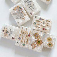 Tuiles de Mahjong américaines en acrylique à motif nacre, fabriquées en Chine, ensemble cadeau pour la maison, finition polie à la main, haut de gamme, 160 pièces
