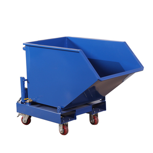 Hot Sale Low Price Forklift Waste Self Tipping Bins Tipper Metal Forklift Bin Dumper for Factory Workshop