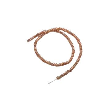 Perles d'eau douce naturelles de 3 à 3,5 mm, blanches et colorées, perles rondes, perles semi-finies pour bracelet DIY - Product Image 5