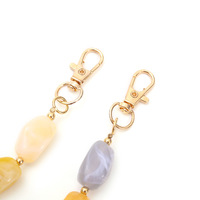 Chaîne de perles en acrylique style bohème pour coque de téléphone, breloque de poignée de sac à main, dragonne colorée pour femme