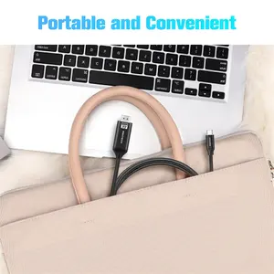 Cavo di prolunga a treccia di Nylon RSHTECH convertitore USB di tipo C ad alta velocità 4K @ 60Hz per cavo Video per Laptop e Macbook