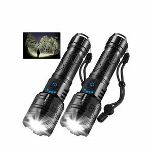 1500 Lumen High Power Aluminum Alloy <b>USB</b> Rechargeable Flashlight IP66 Waterproof Zoomable 200m Beam Distance Outdoor <b>LED</b> CE - Product Image 1