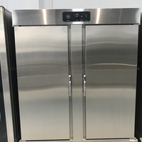 Armoire chauffante électrique commerciale pour aliments, chariot de maintien au chaud mobile en acier inoxydable à double porte pour buffet traiteur
