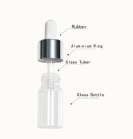 Sérum Cosmétique Anti-rides 2-en-1 Réparateur Cutané aux Peptides Lyophilisés et Oligopeptides, Flacon en Verre Vide avec Bouchon à Vis