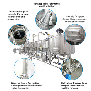 Maquinaria para Cervecería Artesanal, 1000L, 4 Recipientes, Acero Inoxidable 304, Motor, Recipiente a Presión, Equipo de Fermentación, Control de Temperatura, Uso Doméstico - Product Image 6