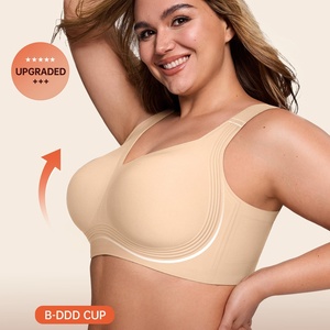 Sujetador de mujer con estampado de leopardo de alta calidad al por mayor, sin aros, con realce en la espalda, sujetador de gel con cuatro corchetes - Product Image 3
