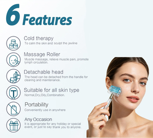 Outil de beauté réutilisable pour le visage, resserre la peau, réduit les gonflements et les maux de tête, rouleau de glace rafraîchissant pour le visage - Product Image 3
