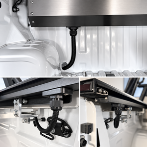 Manuell einziehbare Laderaumabdeckung für Land Rover Defender Pickups mit doppelter Entriegelung von beidseitiger Seite erhältlich. - Product Image 5