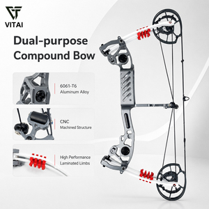 <span class=keywords><strong>Arc</strong></span> à poulies d'entraînement extérieur 40-80lbs réglable en aluminium CNC pour billes d'<span class=keywords><strong>acier</strong></span> et flèches - Product Image 3