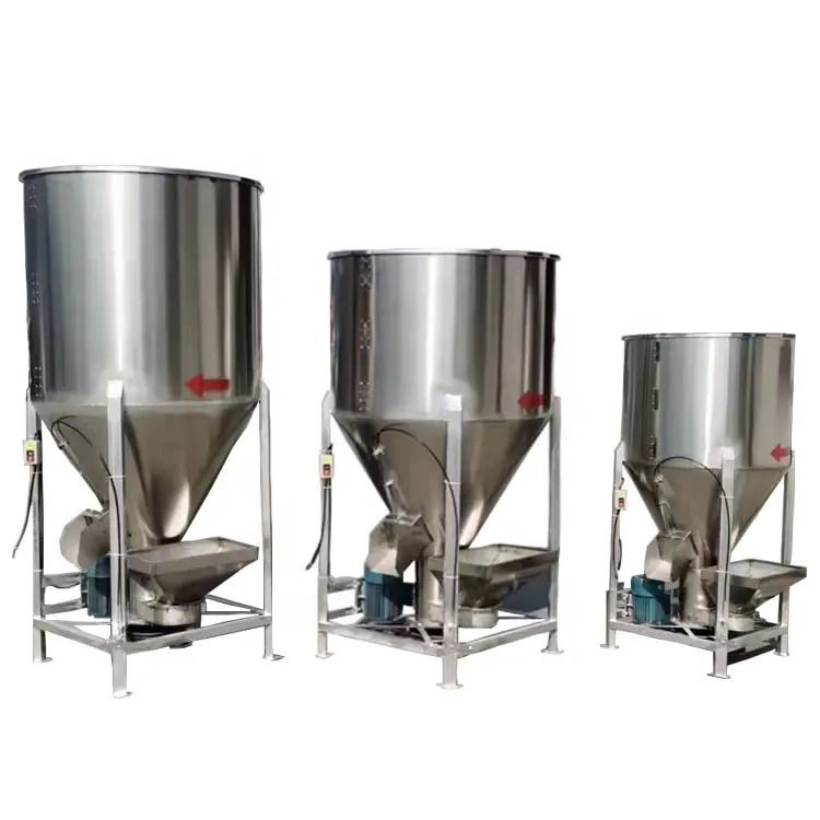 Usine directement mélangeur vertical mélangeur d'aliments pour volailles mélangeur vertical machine en acier inoxydable au Nigeria personnalisé fourni 110 pouces