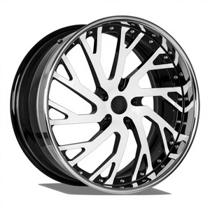Nouvelles jantes de luxe pour voitures, <span class=keywords><strong>2</strong></span> pièces, plaquées or, chrome, à rebord profond, 18-26 pouces, <span class=keywords><strong>roues</strong></span> forgées, 25 mm ET, Chevrolet Monte Carlo SS - Product Image 2