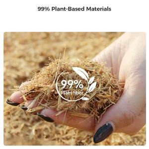 Tapas Desechables Ecológicas para Vasos con Tapa Abatible de Pulpa de Caña de Azúcar, Biodegradables y Antiderrames para Té con Leche y Café - Product Image 2