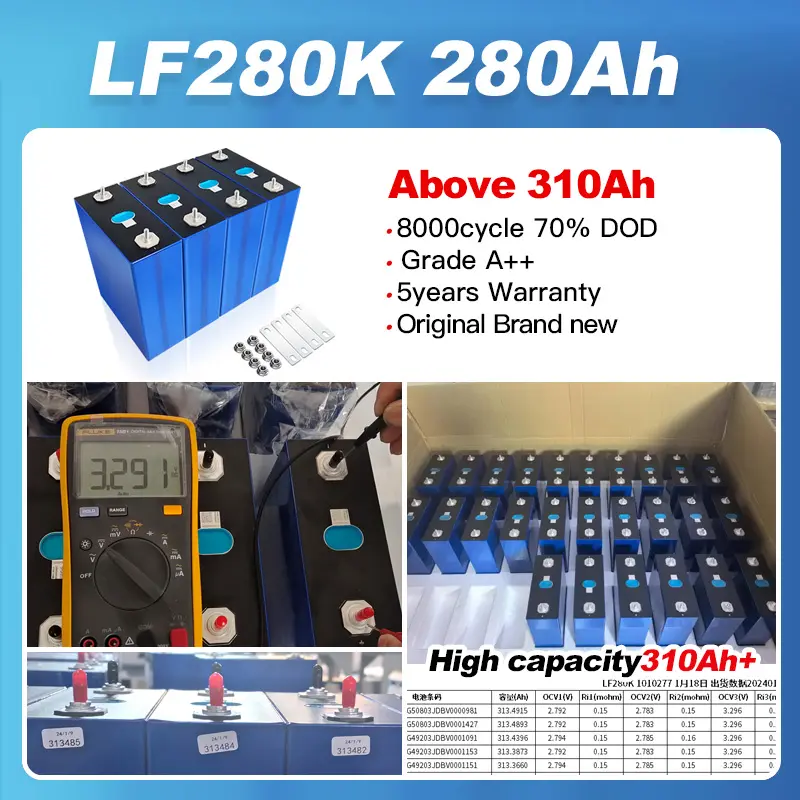 8000 Cycle 5 yearans warranty LF280K Lifepo4 3.2v lifepo4 battery cell prismatci lifepo4 battery for Energy solar storage system