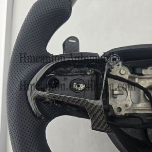 Volant de direction en cuir perforé en fibre de carbone de qualité supérieure, nouveau design, pour Dodge Challenger SRT - Product Image 6