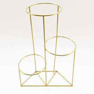<span class=keywords><strong>Support</strong></span> de pot de fleurs en fer à étages pour jardin extérieur personnalisé avec 3 pots de fleurs - Product Image 6
