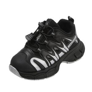 รองเท้ากีฬาเด็กฤดูใบไม้ผลิ สำหรับเด็กชายและเด็กหญิง รองเท้าลำลองหุ้มข้อสูง รองเท้าบาสเก็ตบอล รองเท้าวิ่งเด็ก ระบายอากาศได้ดี กันลื่น สวมใส่สบาย - Product Image 1