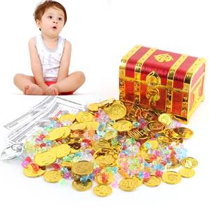 Moderno y Duradero Baúl del Tesoro de los Piratas del Caribe, Juguete de Plástico para Niños, Accesorio para Juego de Búsqueda del Tesoro - Product Image 3