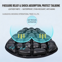 Coussin de siège de moto gonflable, soulagement de la douleur aux fesses, absorption des chocs, soulagement de la pression, respirant, imperméable pour vélo électrique