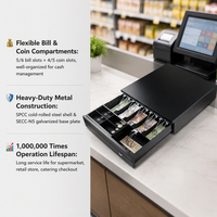 Großhandel Direktvertrieb POS-Kassenschublade Hochbelastbare Geldkassette RJ11 Kassenschublade für POS-Systeme