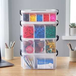 Adjustable Drawer Cabinet <b>Divider</b> Set Plafarm Miniliving Partition Modular Stackable Design HIPS Material Storage Minimal Modern - Product Image 3
