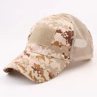 Venta al por mayor Personaje Venta caliente Personalizado Camo Hombres Bandera Parche Polo Estilo Malla Camuflaje Sombreros Gorra