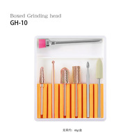 Ensemble de 7 embouts de meulage professionnels en boîte, embouts de perceuse à ongles en acier au tungstène, outils de polissage pour l'art des ongles NAD010