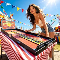 Jeu de lancer de balles manuel à poussée ascendante avec système de notation, défi d'adresse anti-gravité, machine de jeu de lancer de balles de carnaval de table