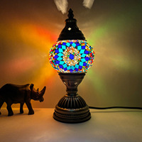 Nouveauté Moderne Turc Mosaïque Verre Art LED Creative Cadeaux Faits À La Main Kit Décoration de La Maison Lampe De Table