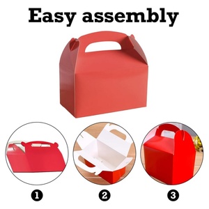 Caja de cartón desechable al por mayor con asa para panadería, apta para <span class=keywords><strong>alimentos</strong></span>, en Kraft o blanco, para postres, para panaderías comerciales - Product Image 5