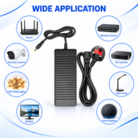 Services ODM/OEM : Adaptateur secteur de bureau 12V 8A avec prise UK 5.5x2.5mm 96W pour vidéophone et graveur laser