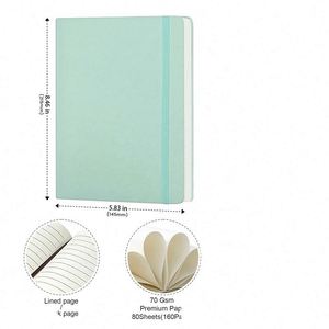Promotion Pu <b>Leather</b> A5 Gift Journal 8.45 X 5.7" Lined Dotted Grid Printing Blank Hardcover Notebook <b>Diary</b> Elastic Band - Product Image 5