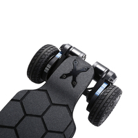 Skateboard Électrique H2X Longboard Tout-Terrain Type Off-Road avec Plateau Drop Down Idéal pour Débutant