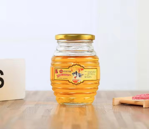 Bán buôn tổ ong thủy tinh hình mật ong Jar kích cỡ khác nhau tổ ong thủy tinh mật ong Jar - Product Image 1