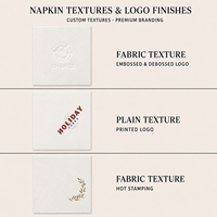Sacs à couverts en papier Airlaid personnalisés, format banquet de restaurant, logo et motif imprimés sur mesure