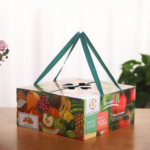 Boîtes Cadeaux Vides de Luxe pour Fruits (Pommes, Kiwis, Raisins) et Légumes Frais, Pliables et Portables, pour le Nouvel An Chinois - Product Image 1
