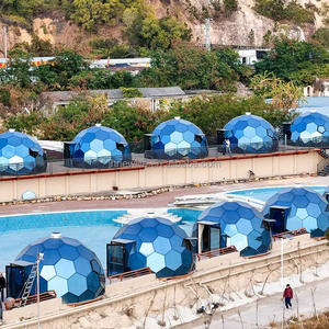 8m di lusso in vetro geodetico tenda a cupola in alluminio a nido d'ape struttura resistente al vento in vetro a prova di UV ristorante all'aperto Hotel campeggio - Product Image 5