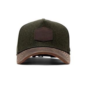 Casquette Snapback en Laine à 5 Panneaux, Couleur Unie, Style Décontracté, Casquette de Baseball Sportive Vintage, Casquette de Golf Hiver - Product Image 2