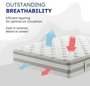 Colchón Ortopédico en Caja para Dormitorio de Hotel, Resortes de Espuma Viscoelástica con Resortes Ensacados, Premium, <span class=keywords><strong>Queen</strong></span>, King, Suave, Medio, Venta al por Mayor, Personalizado - Product Image 4