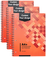 Carnet de notes A5 personnalisé ligné, 100 pages, reliure spirale, 100 feuilles intérieures perforées, papeterie de bureau